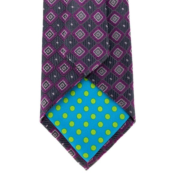 TED BAKER LONDON Diamond Polka Dot Silk Tie - Picture 15 of 16